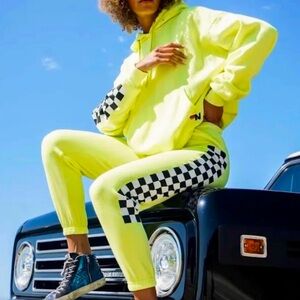 Aviator Nation Neon Checkered Sweats